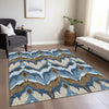 Piper Looms Chantille Ikat ACN743 Blue Machine Washable Area Rug Lifestyle Image Feature