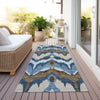 Piper Looms Chantille Ikat ACN743 Blue Machine Washable Area Rug Runner Outdoor Lifestyle Image Feature