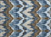 Piper Looms Chantille Ikat ACN743 Blue Machine Washable Area Rug Scatter Main Image