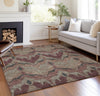 Piper Looms Chantille Ikat ACN743 Burgundy Machine Washable Area Rug Lifestyle Image Feature