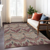 Piper Looms Chantille Ikat ACN743 Burgundy Machine Washable Area Rug Lifestyle Image Feature