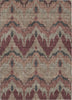 Piper Looms Chantille Ikat ACN743 Burgundy Machine Washable Area Rug main image