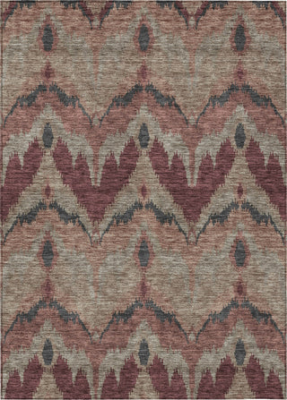 Piper Looms Chantille Ikat ACN743 Burgundy Machine Washable Area Rug main image