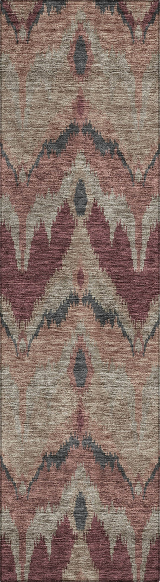 Piper Looms Chantille Ikat ACN743 Burgundy Machine Washable Area Rug Runner Main Image