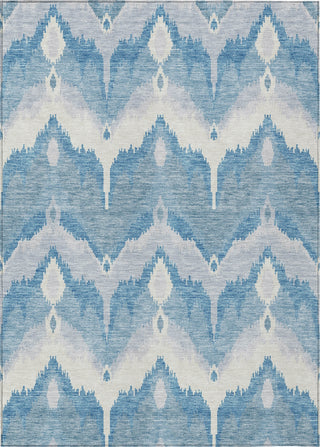 Piper Looms Chantille Ikat ACN743 Denim Machine Washable Area Rug main image