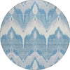 Piper Looms Chantille Ikat ACN743 Denim Machine Washable Area Rug Round Main Image