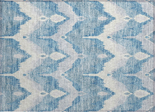 Piper Looms Chantille Ikat ACN743 Denim Machine Washable Area Rug Scatter Main Image