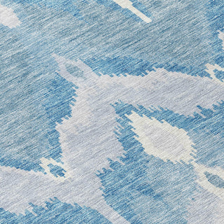 Piper Looms Chantille Ikat ACN743 Denim Machine Washable Area Rug Swatch Image