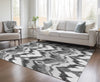 Piper Looms Chantille Ikat ACN743 Gray Machine Washable Area Rug Lifestyle Image Feature