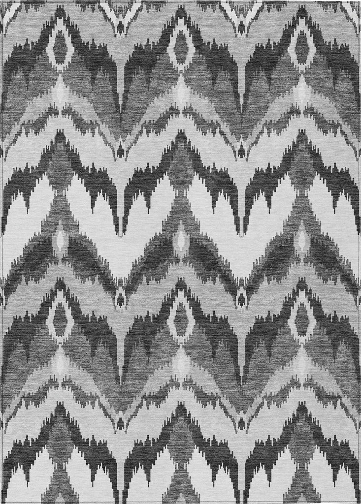Piper Looms Chantille Ikat ACN743 Gray Machine Washable Area Rug main image