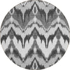 Piper Looms Chantille Ikat ACN743 Gray Machine Washable Area Rug Round Main Image