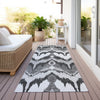 Piper Looms Chantille Ikat ACN743 Gray Machine Washable Area Rug Runner Outdoor Lifestyle Image Feature