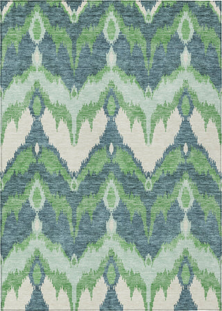 Piper Looms Chantille Ikat ACN743 Green Machine Washable Area Rug main image
