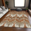Piper Looms Chantille Ikat ACN743 Paprika Machine Washable Area Rug Lifestyle Image Feature