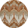 Piper Looms Chantille Ikat ACN743 Paprika Machine Washable Area Rug Round Main Image