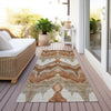 Piper Looms Chantille Ikat ACN743 Paprika Machine Washable Area Rug Runner Outdoor Lifestyle Image Feature
