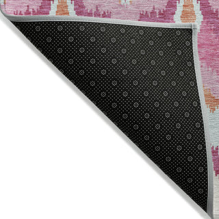 Piper Looms Chantille Ikat ACN743 Pink Machine Washable Area Rug Backing Image