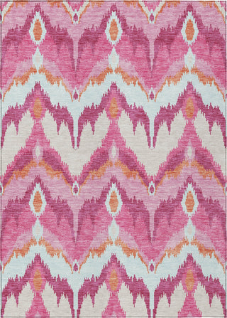 Piper Looms Chantille Ikat ACN743 Pink Machine Washable Area Rug main image