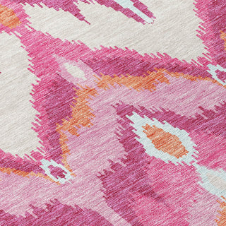 Piper Looms Chantille Ikat ACN743 Pink Machine Washable Area Rug Swatch Image