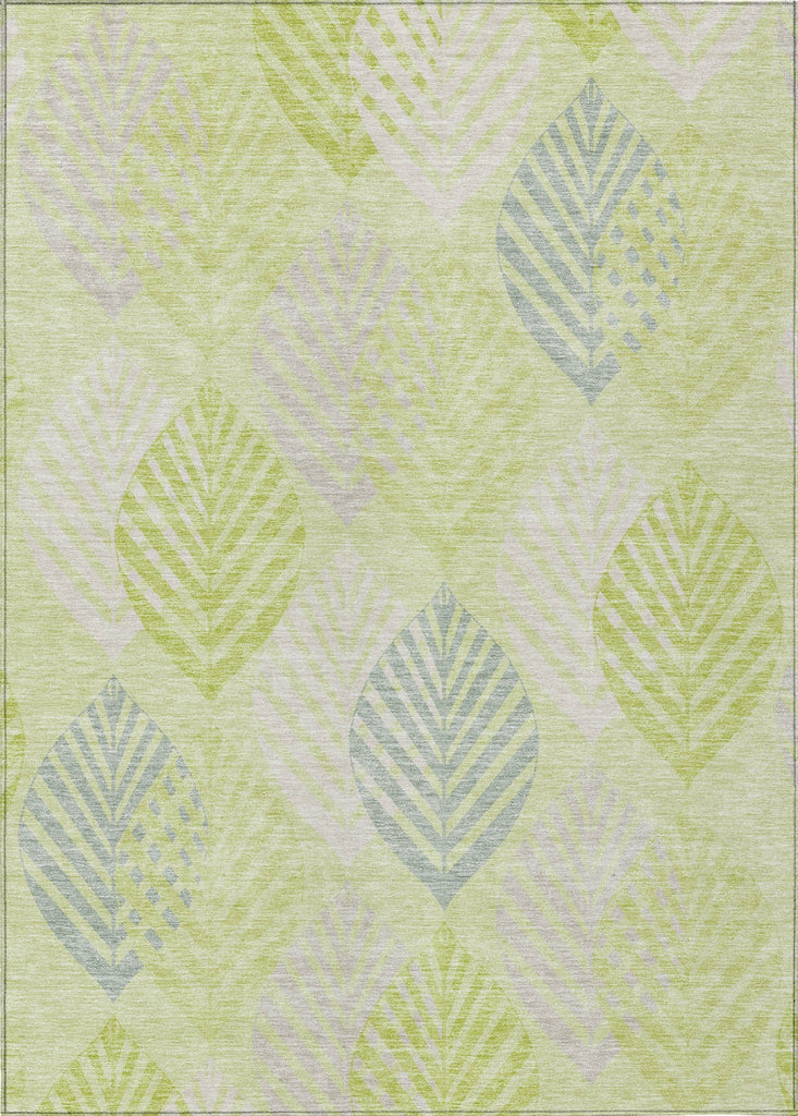 Piper Looms Chantille Floral ACN744 Aloe Machine Washable Area Rug main image