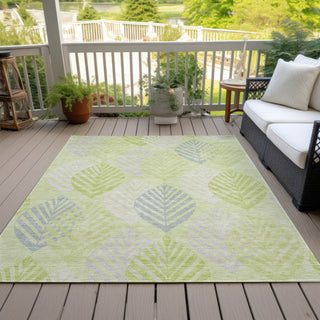 Piper Looms Chantille Floral ACN744 Aloe Machine Washable Area Rug Outdoor Lifestyle Image Feature
