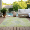 Piper Looms Chantille Floral ACN744 Aloe Machine Washable Area Rug Outdoor Lifestyle Image Feature