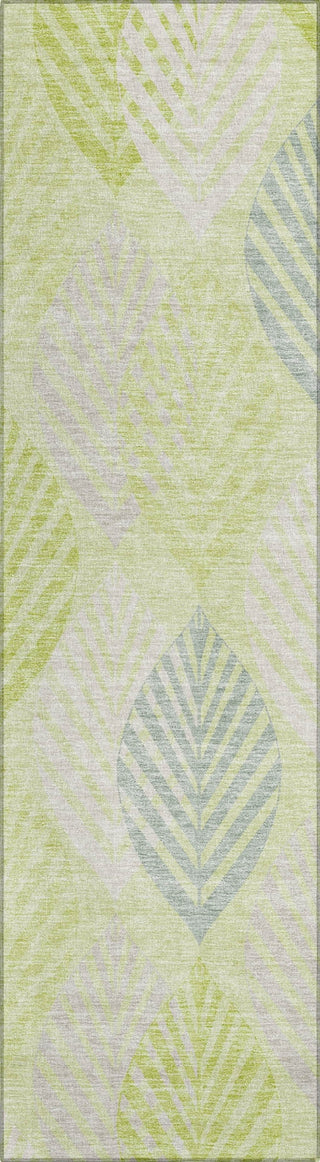 Piper Looms Chantille Floral ACN744 Aloe Machine Washable Area Rug Runner Main Image