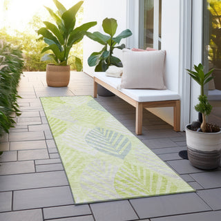 Piper Looms Chantille Floral ACN744 Aloe Machine Washable Area Rug Runner Outdoor Lifestyle Image Feature