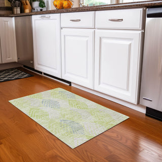 Piper Looms Chantille Floral ACN744 Aloe Machine Washable Area Rug Scatter Lifestyle Image Feature