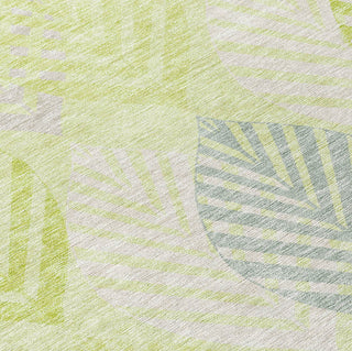 Piper Looms Chantille Floral ACN744 Aloe Machine Washable Area Rug Swatch Image