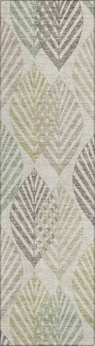 Piper Looms Chantille Floral ACN744 Beige Machine Washable Area Rug Runner Main Image