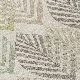 Piper Looms Chantille Floral ACN744 Beige Machine Washable Area Rug Swatch Image