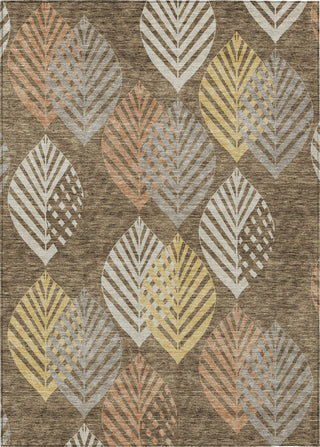 Piper Looms Chantille Floral ACN744 Chocolate Machine Washable Area Rug main image