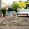 Piper Looms Chantille Floral ACN744 Chocolate Machine Washable Area Rug Outdoor Lifestyle Image Feature