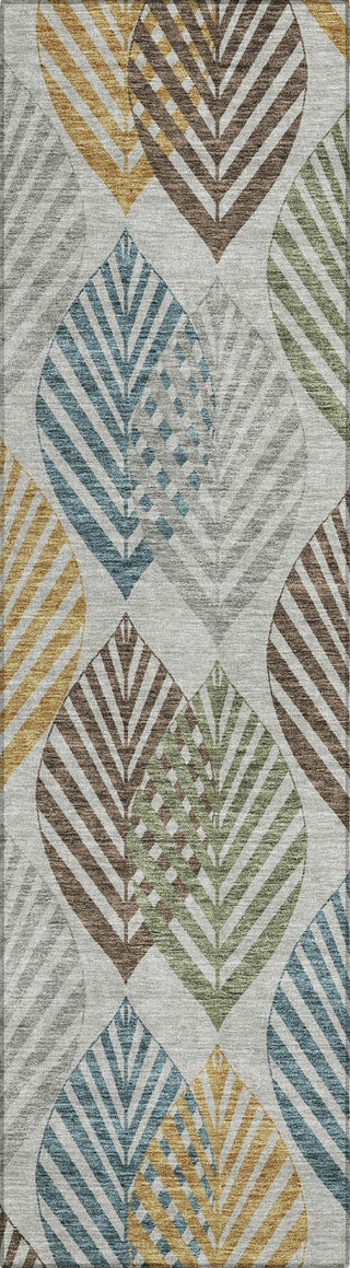 Piper Looms Chantille Floral ACN744 Gray Machine Washable Area Rug Runner Main Image