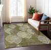 Piper Looms Chantille Floral ACN744 Olive Machine Washable Area Rug Lifestyle Image Feature
