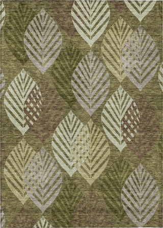 Piper Looms Chantille Floral ACN744 Olive Machine Washable Area Rug main image