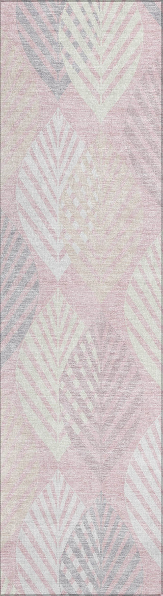Piper Looms Chantille Floral ACN744 Pink Machine Washable Area Rug Runner Main Image
