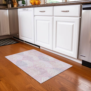 Piper Looms Chantille Floral ACN744 Pink Machine Washable Area Rug Scatter Lifestyle Image Feature