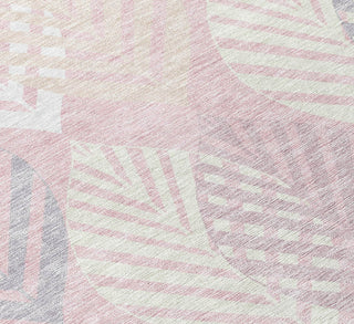 Piper Looms Chantille Floral ACN744 Pink Machine Washable Area Rug Swatch Image