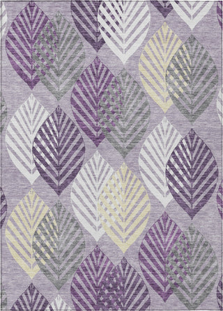 Piper Looms Chantille Floral ACN744 Purple Machine Washable Area Rug main image