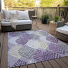 Piper Looms Chantille Floral ACN744 Purple Machine Washable Area Rug Outdoor Lifestyle Image Feature
