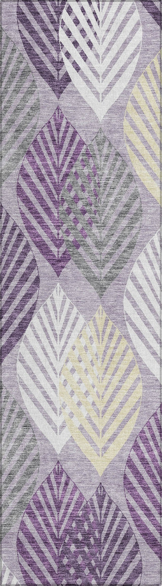 Piper Looms Chantille Floral ACN744 Purple Machine Washable Area Rug Runner Main Image