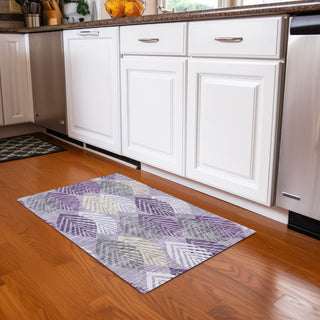 Piper Looms Chantille Floral ACN744 Purple Machine Washable Area Rug Scatter Lifestyle Image Feature