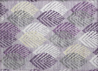 Piper Looms Chantille Floral ACN744 Purple Machine Washable Area Rug Scatter Main Image