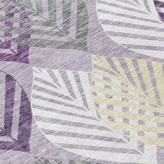 Piper Looms Chantille Floral ACN744 Purple Machine Washable Area Rug Swatch Image