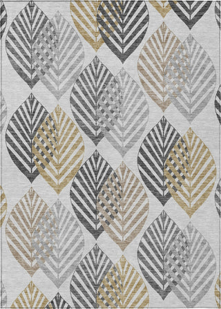 Piper Looms Chantille Floral ACN744 Silver Machine Washable Area Rug main image