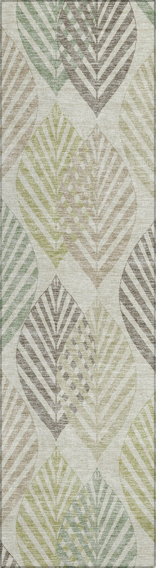 Piper Looms Chantille Floral ACN744 Taupe Machine Washable Area Rug Runner Main Image