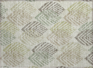 Piper Looms Chantille Floral ACN744 Taupe Machine Washable Area Rug Scatter Main Image