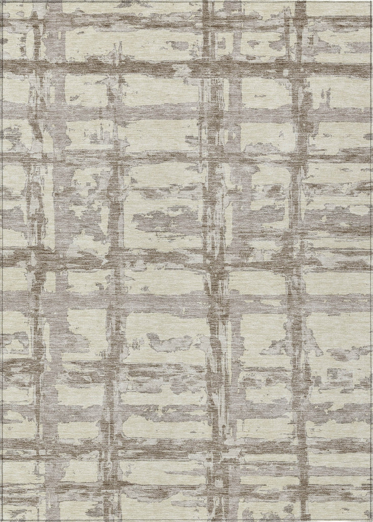 Piper Looms Chantille Stripes ACN745 Beige Machine Washable Area Rug main image